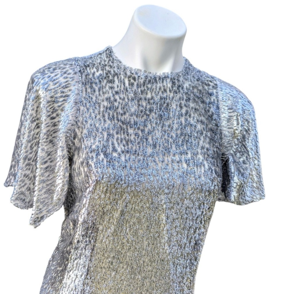 The Vampire’s Wife Midnight Tremors Silver Evening Gown Size 2 4 - Picture 6 of 7